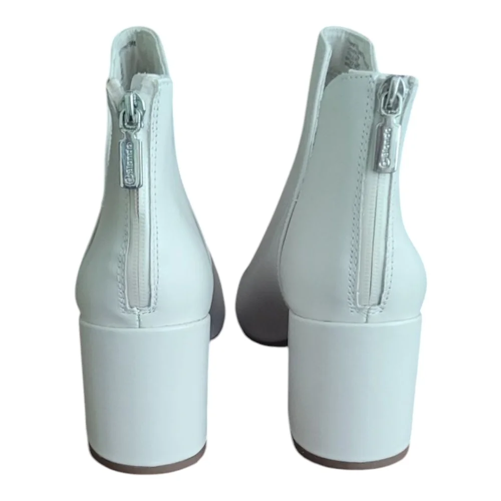 Blondo Tanner Waterproof Women's Off White Leather Ankle Booties Size 9.5